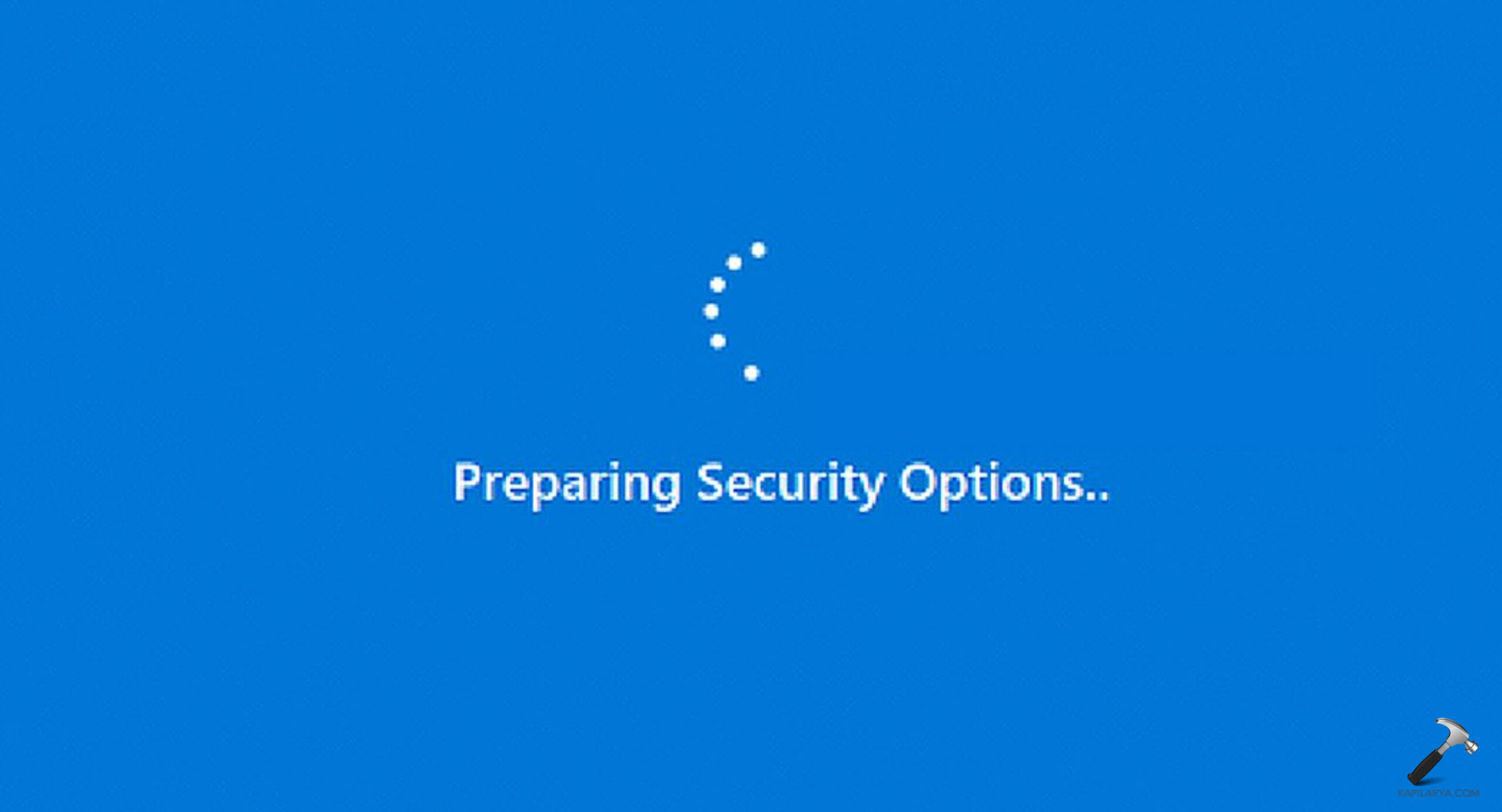 Διορθώστε τα Windows 11 που έχουν κολλήσει στο 'Προετοιμασία επιλογών ασφαλείας'